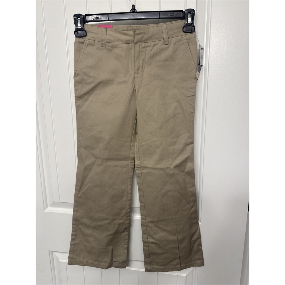 French Toast Schoolwear Uniform Khakis Girls Size 10 Flat Front Bootcut